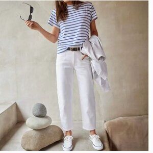 New AYR The Beat Barrel Leg Jeans In Tofu White Sz 29